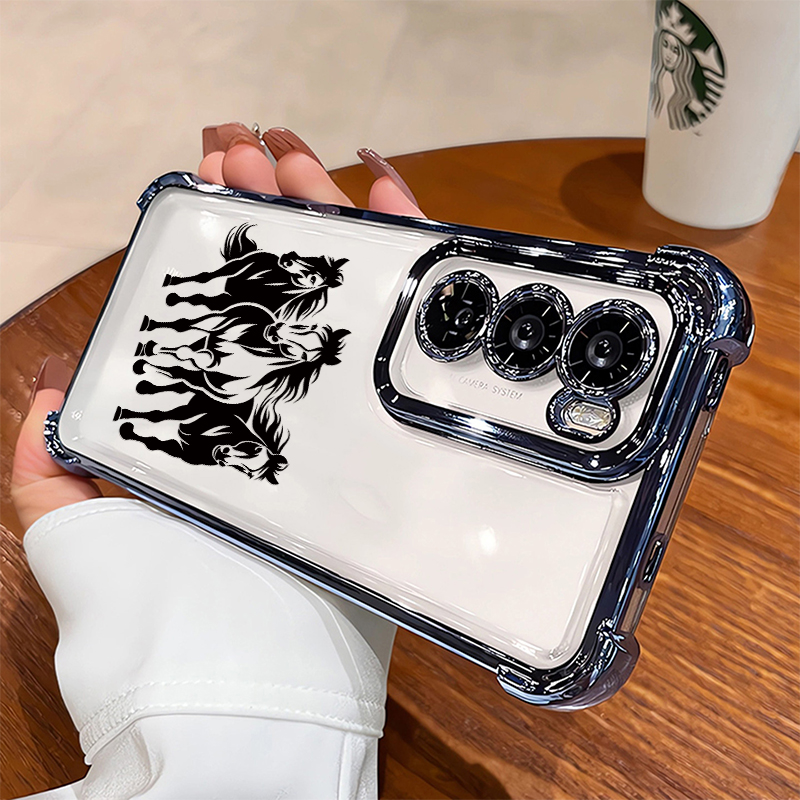 Phone Cases Horse - Plating Transparent Phone Case For Huawei