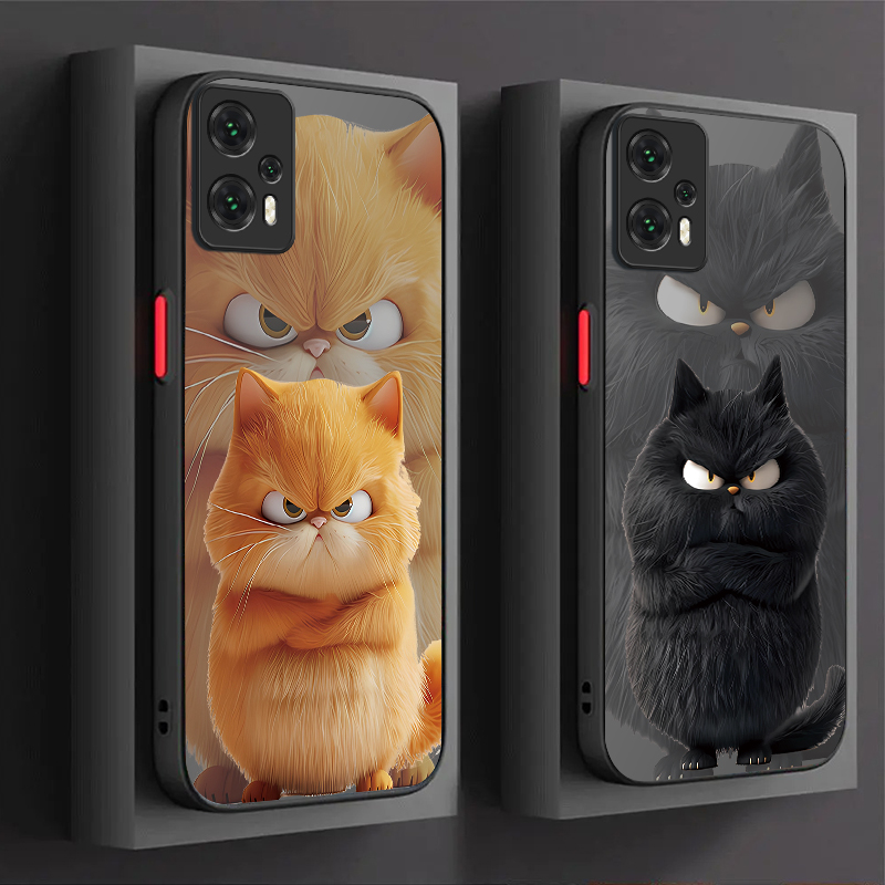 Cartoon Angry Cat Couple Style - огляд і ціна Phone Cases Hard