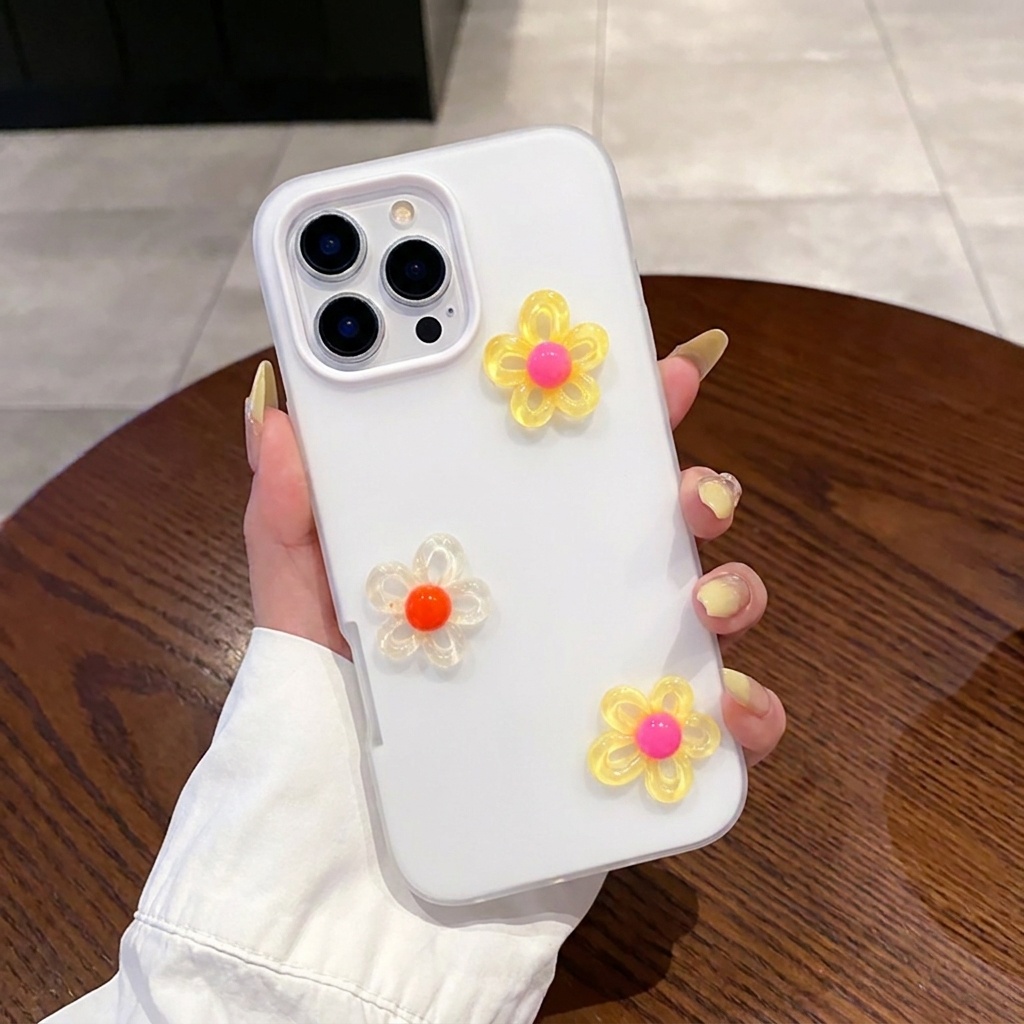 White With 3D Diy Colorful Flo - огляд і ціна Phone Cases Diy