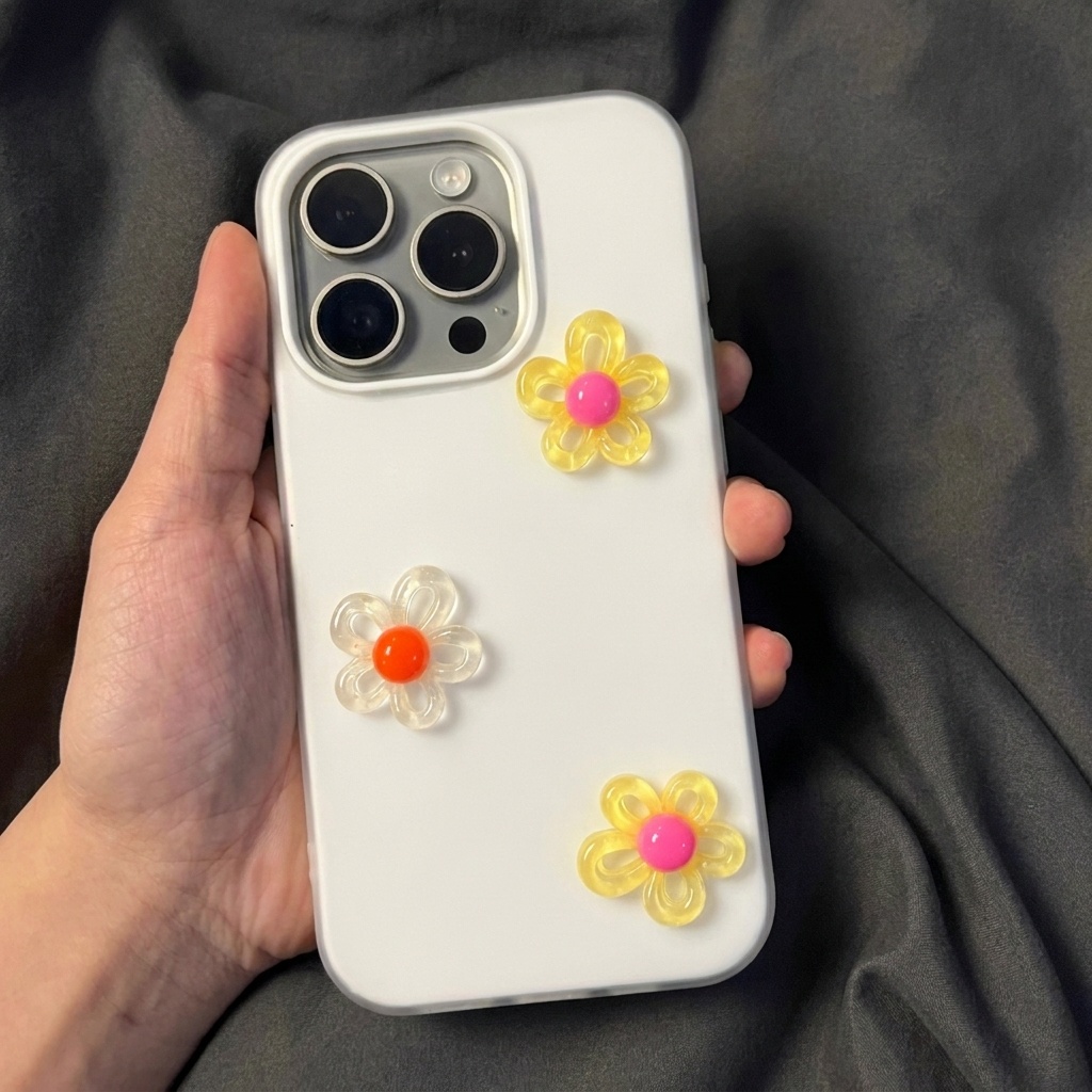 White With 3D Diy Colorful Flo - огляд і ціна Phone Cases Diy