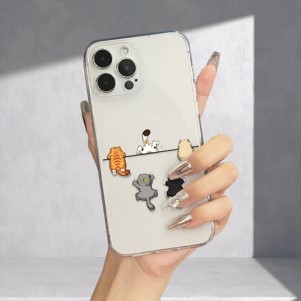 Five Cute Cat Pattern Phone Ca - огляд і ціна Phone Cases Transparent