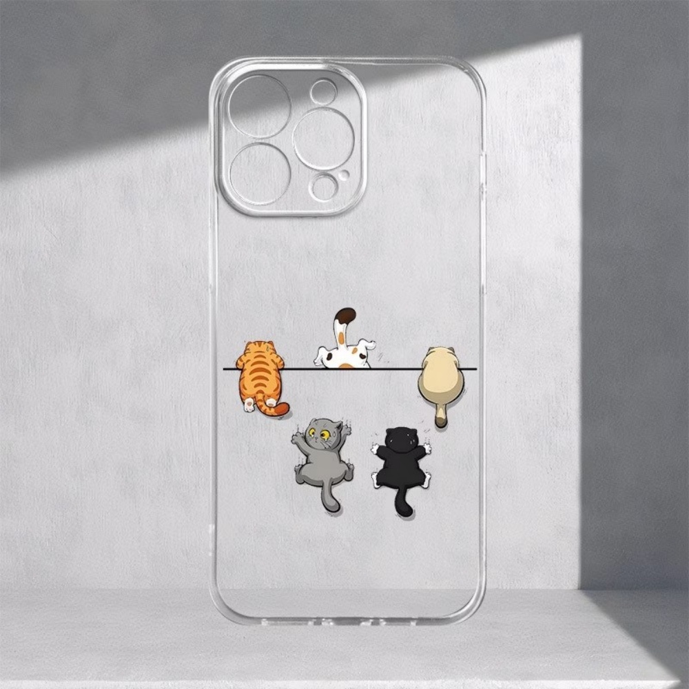 Five Cute Cat Pattern Phone Ca - огляд і ціна Phone Cases Transparent