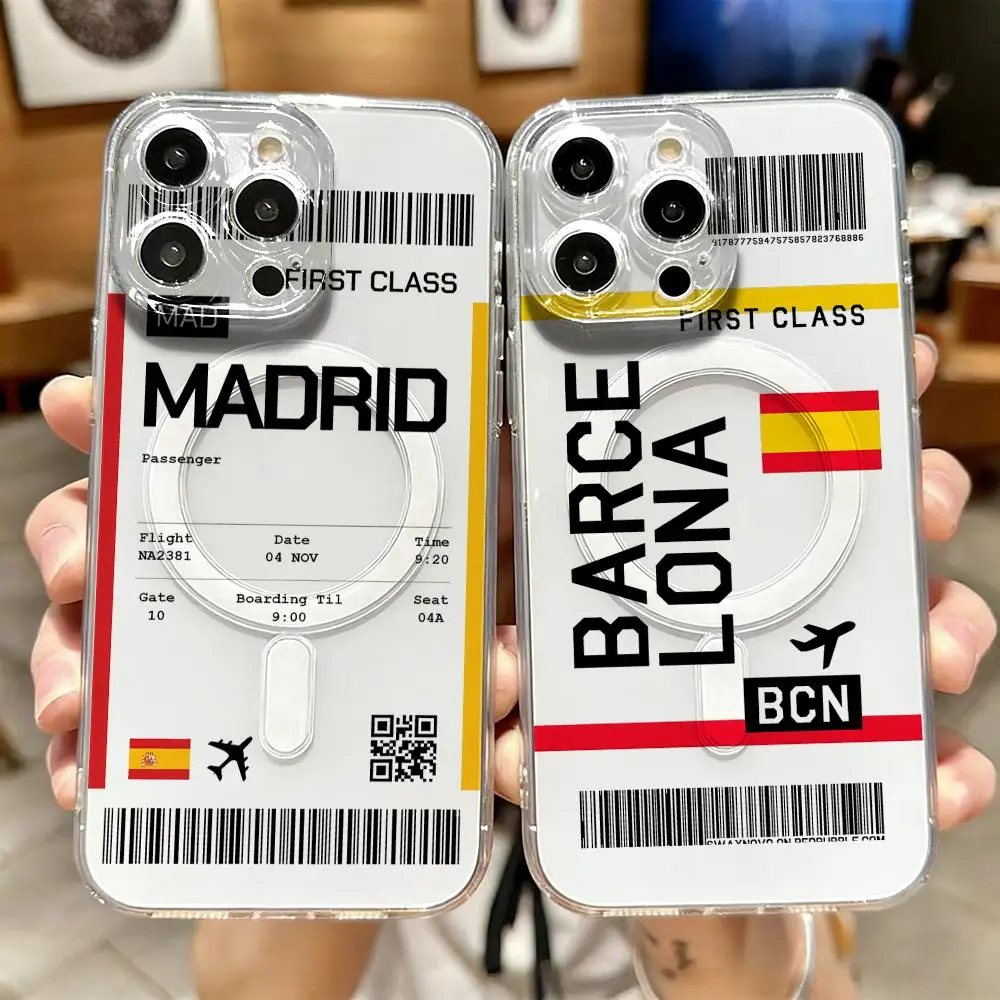 Travel Plane Ticket Spain Phon - огляд і ціна Phone Cases Transparent
