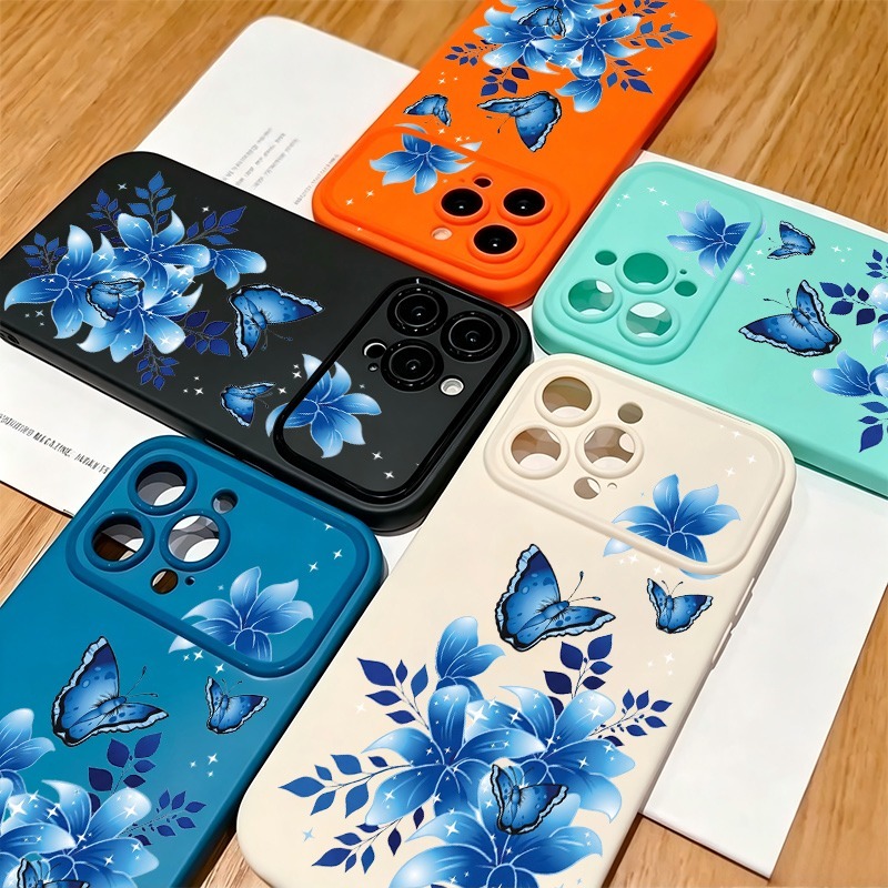 Blue Butterfly Floral Print Ph - огляд і ціна Phone Cases Unique