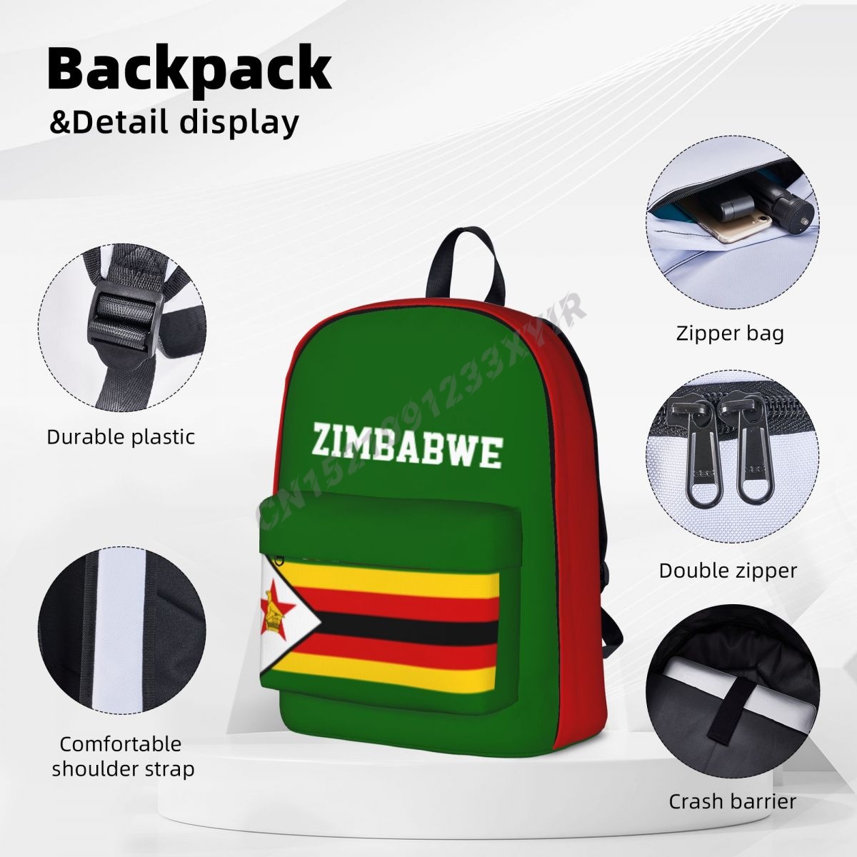 Unisex Backpack Zimbabwe Flag  - огляд і ціна Phone Cases Zimbabwe