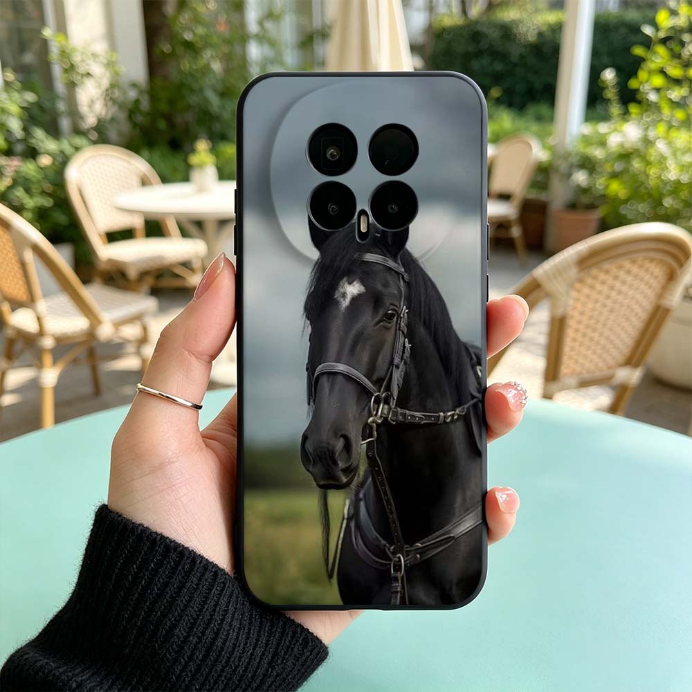 Black Horse Pattern For Huawei - огляд і ціна Phone Cases Horse
