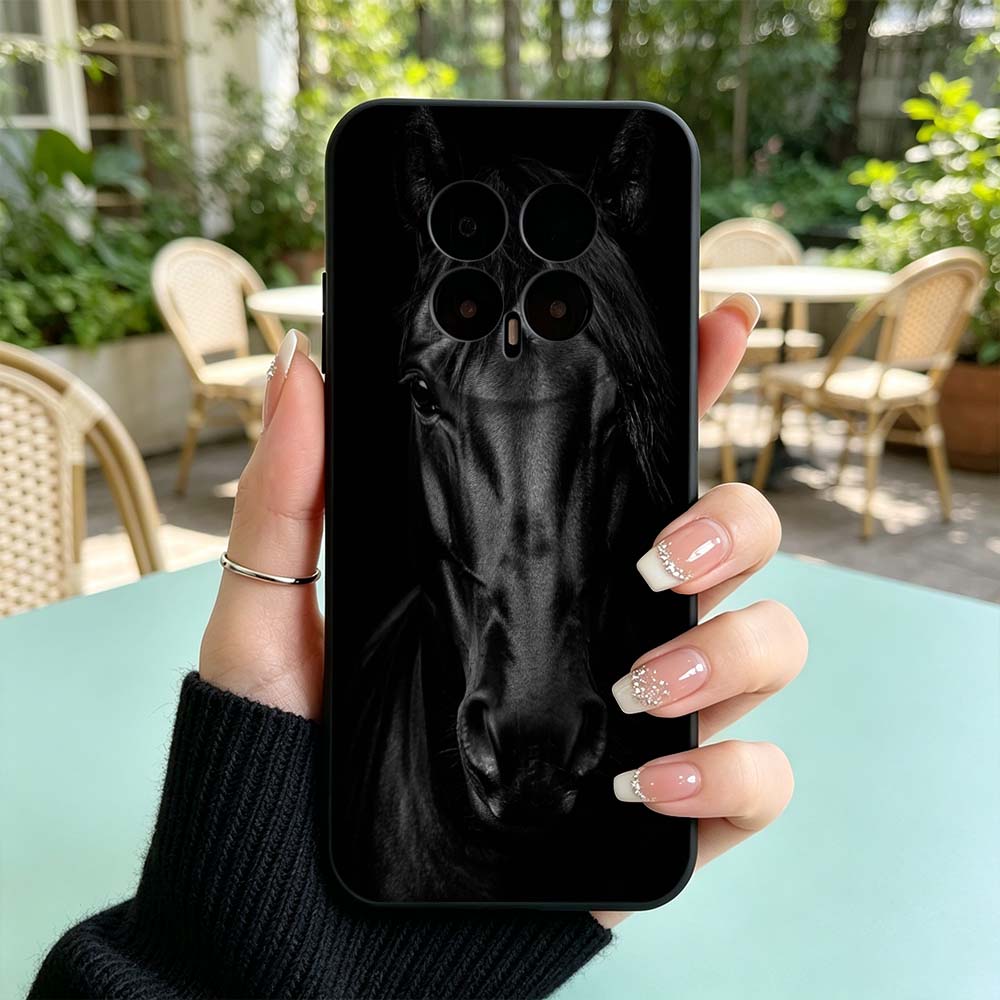 Black Horse Pattern For Huawei - огляд і ціна Phone Cases Horse