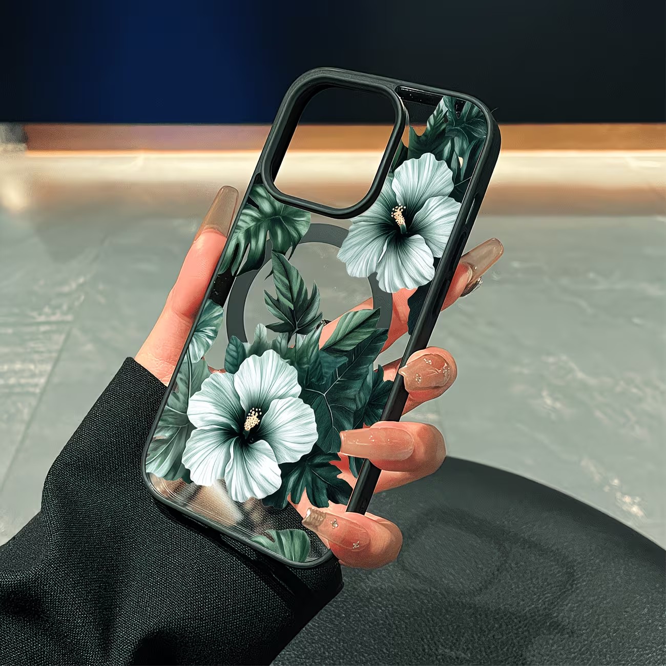 Green Floral Print Phone Case  - огляд і ціна Phone Cases Transparent